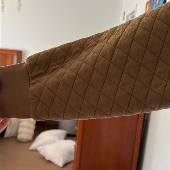 DICK'S Sporting Goods Women's Quilted ½ Zip Pullover, Small - Cadet Brown Sz S - Picture 3 of 5